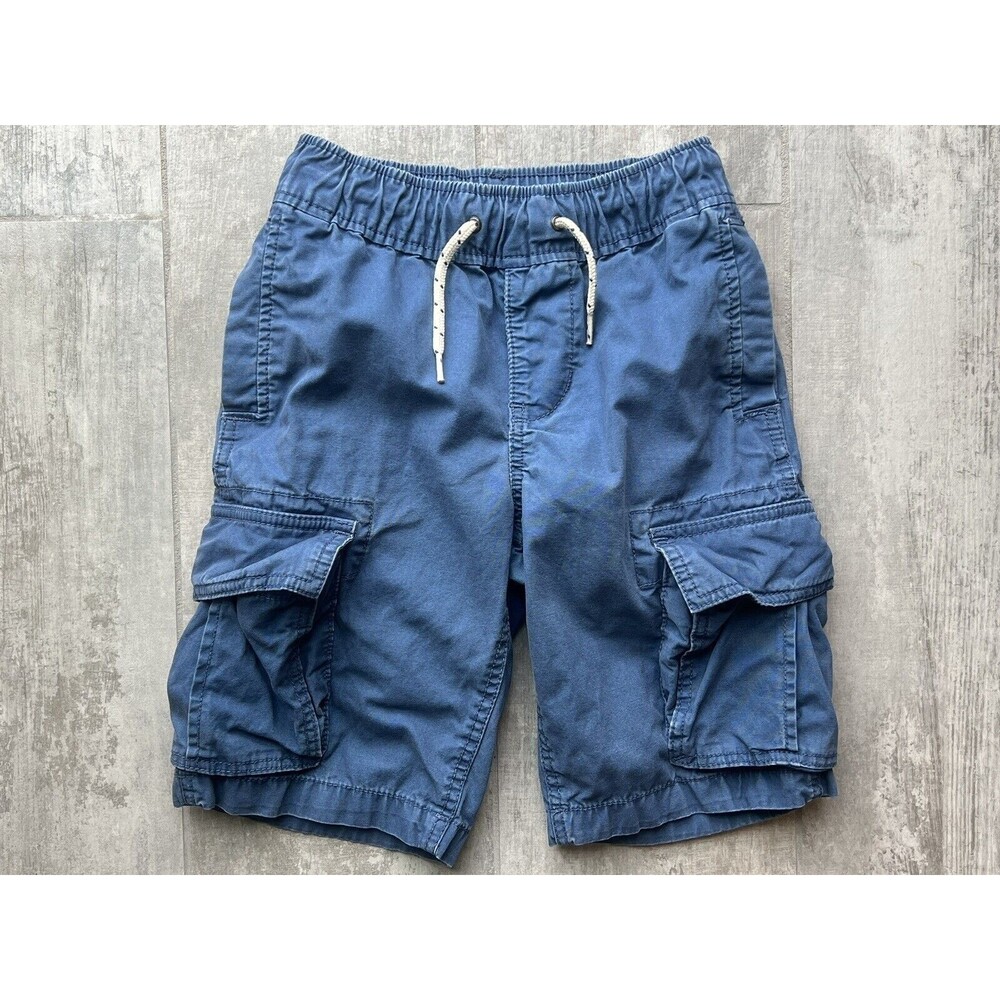 GAP Kids Drawstring Cargo  Pull-On Short Cotton Navy Blue Boys M Regular 8-9